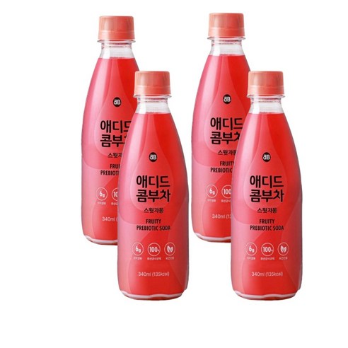 프리바이오틱 스파클링 애디드콤부차 스윗자몽, 340ml, 24개