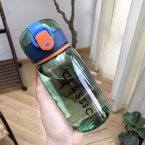 DFMEI 여름 시즌 물컵 대용량 비주얼 플라스틱 컵 텀블러 선물, DFMEI 그린400ML, 401-500ml