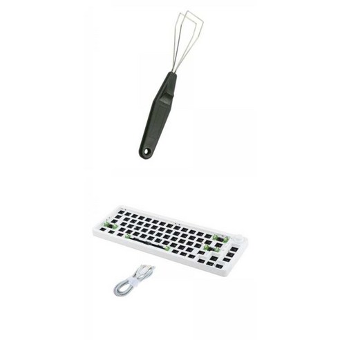 TM680 키보드 키트 화이트 + 키 캡 풀러, 설명한대로, 설명한대로, 설명한대로