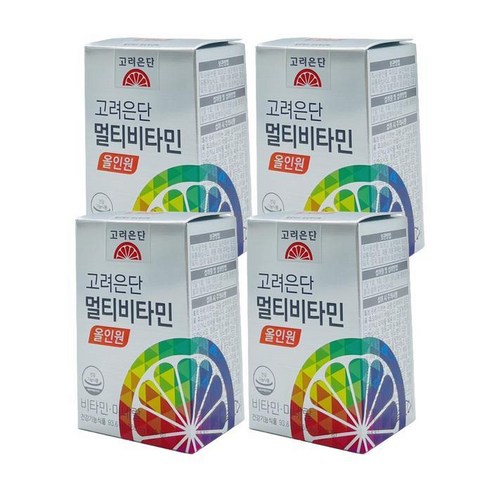 고려은단 멀티비타민 올인원 1560mg x 60정 4박스