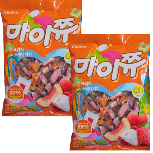 마이쮸필로우(대용량) 핑크리치+써니피치 284g, 284g, 2개