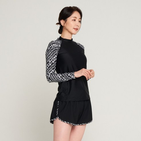 일리카이 여성용 바레세 래쉬가드 + 팬츠 세트