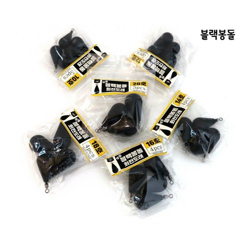블랙봉돌 무광 물방울 싱커추 쭈꾸미 문어 갑오징어 한치 오징어 낚시, 5개