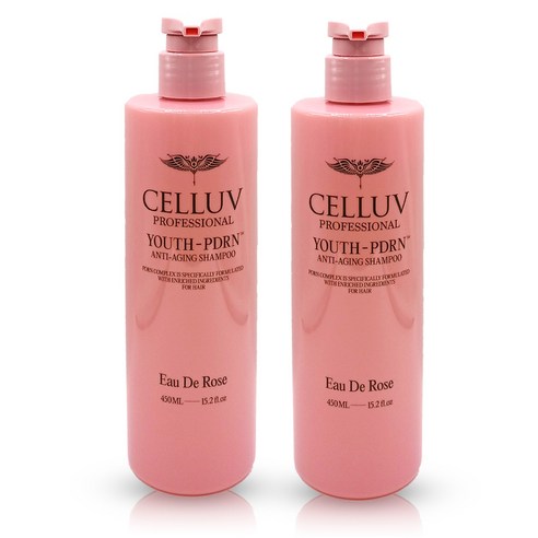 셀럽 프로페셔널 유스 PDRN 샴푸 오드 로즈향 450ml+450ml, 2개, 450ml