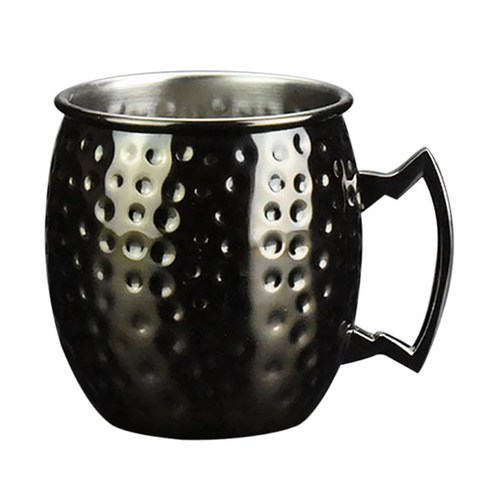 모스크바 뮬 머그 컵 손잡이 5 패턴이 있는 수제 망치로 만든 모스크바 뮬 머그, D, 10cm, 스테인레스 스틸