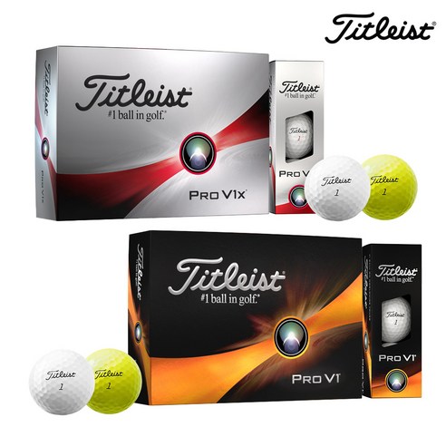 [아쿠쉬네트코리아정품] 타이틀리스트 신제품 PRO V1 PRO V1X 골프공 (4색), 옐로우 PRO_V1, 1세트, 12개입