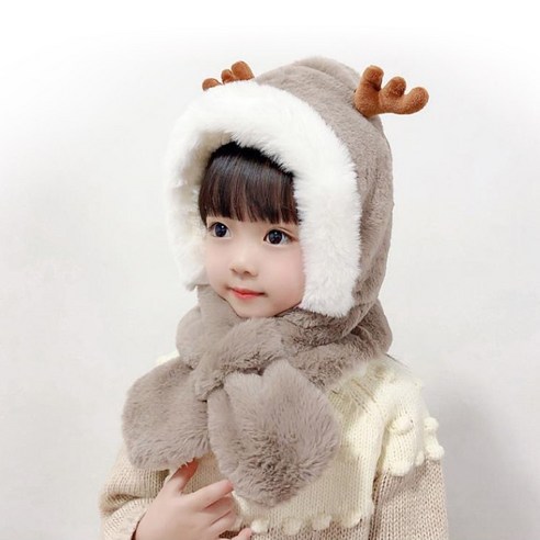 러브퀸 꼬마사슴 아동 아기 유아 모자 털모자 귀달이 비니 벙거지 볼캡