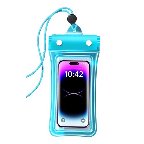 Vakedy IPX8 4중 잠금 핸드폰 방수팩, 2개, 블루