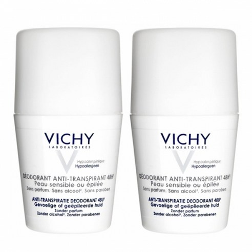 비쉬 데오드란트 48H 롤-온 50ml x 2 여성/민감성/제모 후