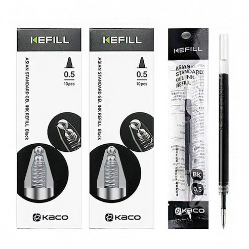 카코 퓨어 소프트 젤펜 블랙 리필심 0.5mm 10p/20p, 100p