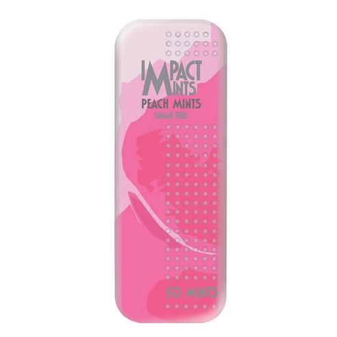 임팩트 민트 캔디 슬림 복숭아 독일 무설탕 사탕, 3개, 9g