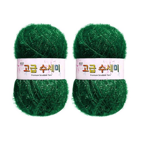 울클럽 별꽃수세미 만들기 DIY 고급수세미실 80g 2볼세트, 104진초록