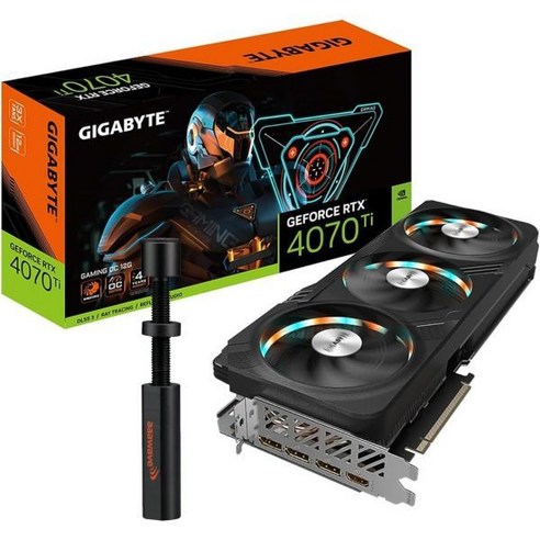 기가바이트 지포스 RTX 4070 Ti GAMING OC 12GB GDDR6X 192비트 그래픽 카드 지원 브래킷 블랙, Graphics Card Support Bracket_