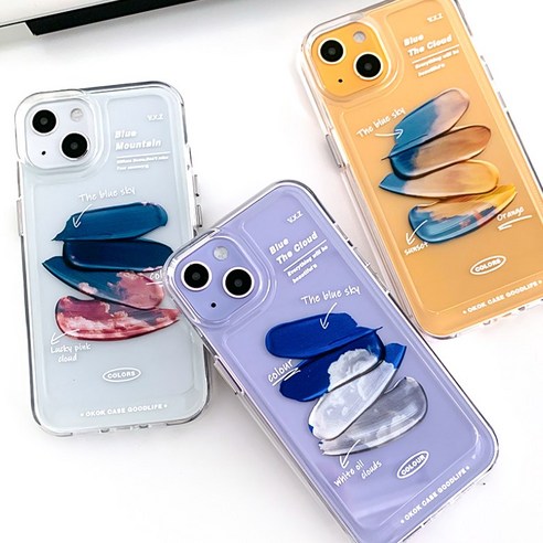 블링블링케이스 페인트 레진 디자인 변색없는 아이폰 갤럭시 투명 젤하드케이스