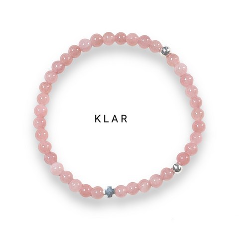 클라(KLAR) 핑크옥 투볼 (소)정십자가 십자가 팔찌 (4mm)