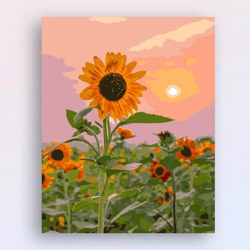 탐리프 diy 명화그리기 세트 40 x 50cm, 햇살 해바라기, 1개