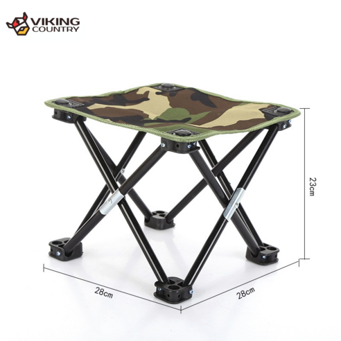 VIKING 캠핑의자 이지 카모플라주, 작은 걸상 군녹색 미채