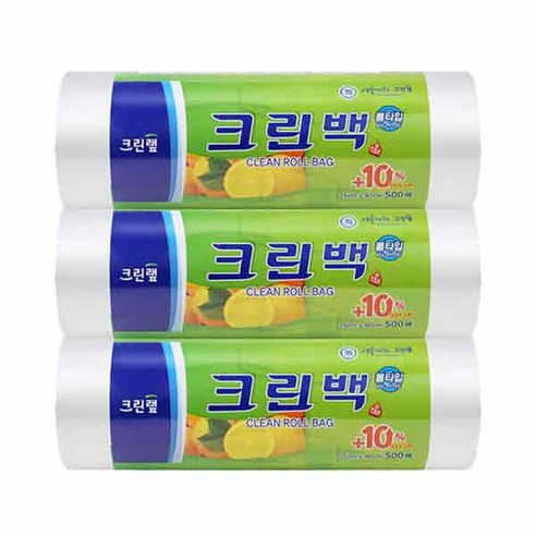 크린랲 크린롤백 25cm x 40cm, 500개입, 3개