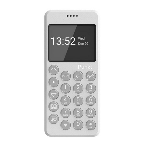 Punkt. MP02 New Generation SIM 4G LTE nano 집중력을 되찾는 휴대폰 프리, Light Grey