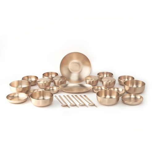 전통의 아름다움과 현대적인 실용성을 겸비한 품격있는 유기 식기 세트