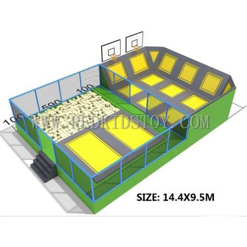 대형 트램펄린 실내 인증