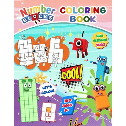 Number Blocks 1 to 100 Coloring Book: Includes fun samples of Number Blocks For kids ages 3 and up