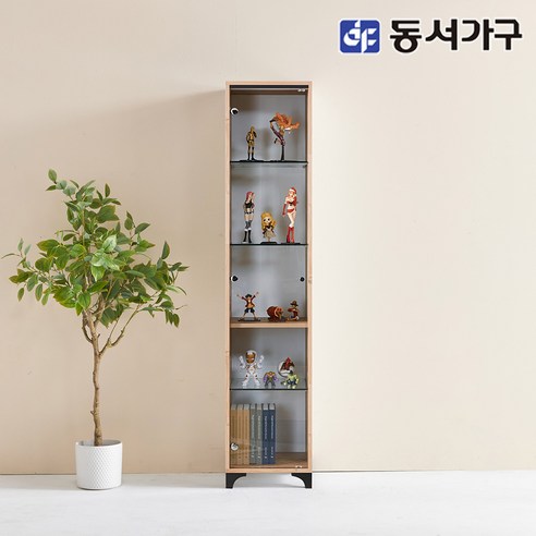 동서가구 소프디프 400 큰 유리 장식장 DNA022 오크 (착불) 위스키진열장