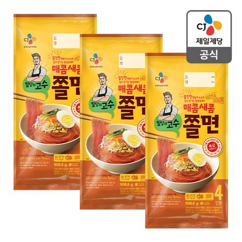 밀당의고수 쫄면 (4인분) x3, 908g, 3개