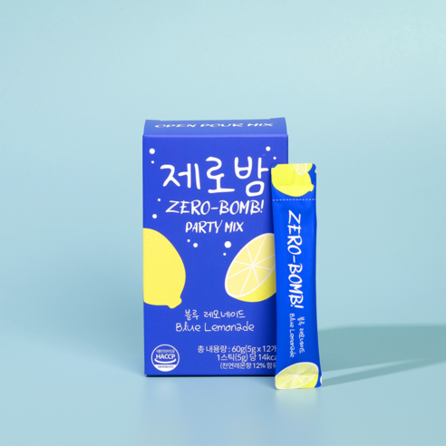 무설탕 하이볼믹스 제로밤 블루 레모네이드, 60g, 12개입, 1개