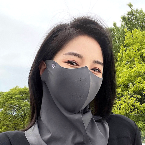 프라임 KC인증 완벽한 자외선차단 골프 넥페이스 마스크 골프 낚시 운전 등산 야외활동, 진그레이, 1개