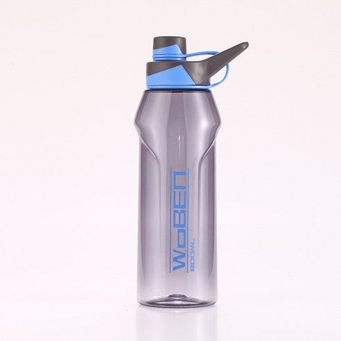 하이비주얼 여름 아웃도어 대용량 스포츠 물컵, 푸른 색, 800ML