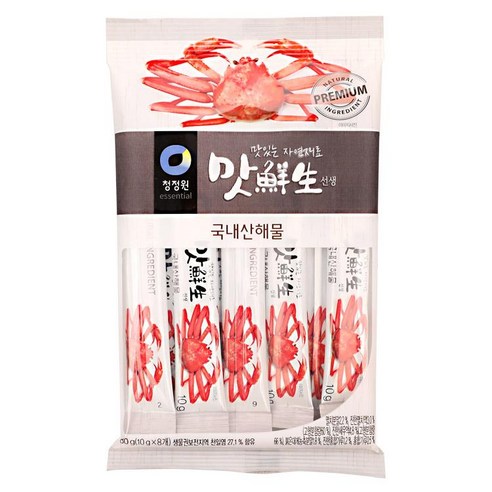 청정원 맛있는 자연재료 맛선생 국내산 해물 80g 스틱, 4개 맛선생한우 청정원 맛있는 자연재료 맛선생 국내산 해물 80g 스틱, 4개 맛선생한우