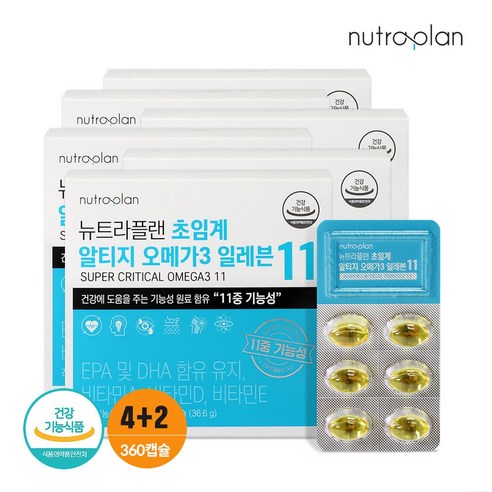 뉴트라플랜 초임계 알티지 오메가3 일레븐 610mg EPA 및 DHA 함유유지 60캡슐, 1개, 60정