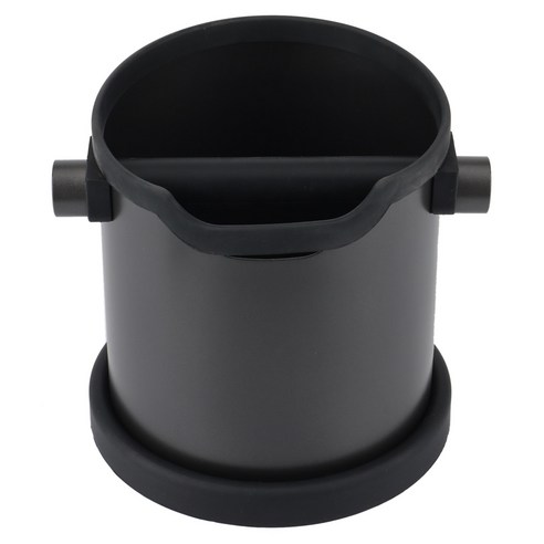 AFBEST 스테인레스 스틸 커피 슬래그 스토리지 버킷 파우더 노크 박스 가정용 머신 액세서리, 검은 색
