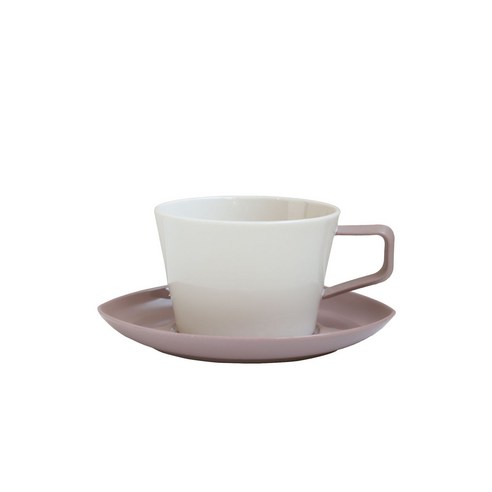 Shenghao북유럽풍 커피잔 접시 세트, 핑크색, 201-300ml