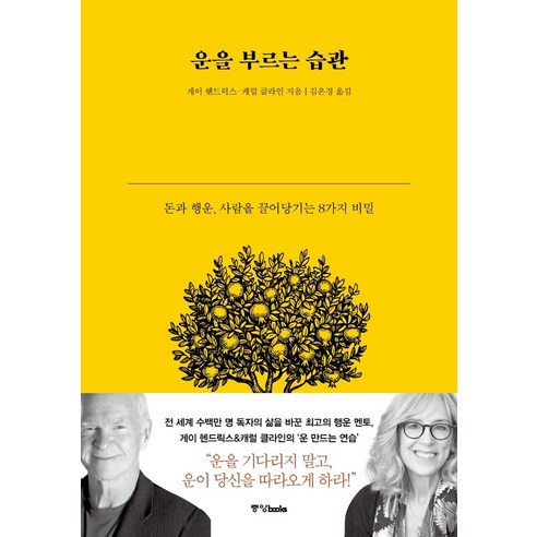 운을 부르는 습관:돈과 행운 사람을 끌어당기는 8가지 비밀, 중앙북스, 게이 헨드릭스 나는주말마다10억버는비즈니스를한다