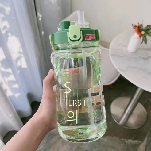 MEIISEO대용량 스포츠 물통 다기능 물병 휴대용 스포츠 물통 대용량 보온병, 1700ML, Green
