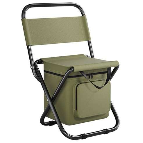 수납 등받이 낚시 의자 접이식 의자 간이 폴딩 캠핑 휴대용 체어, 녹색, 1개