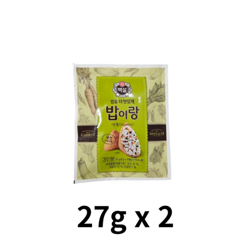 백설 밥이랑 야채, 54g, 27개