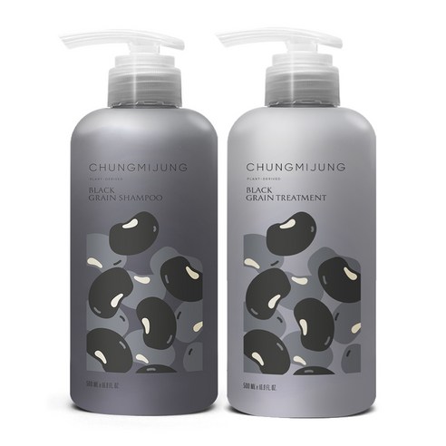 [본사정품] 청미정 흑곡 지성 샴푸&트리트먼트 set (500ml+500ml), 1세트