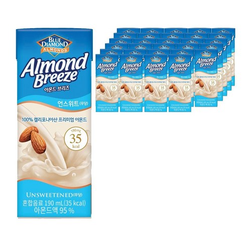 [똑똑_한달패키지] 블루다이아몬드 아몬드브리즈 190ml 30개입, 30개