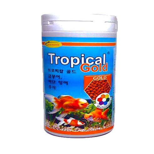 트로피칼 골드 170g /tropical gole 영양 발색 수족관 디스커스 열대어 치어 물고기 금붕어 붕어 관상어 먹이 밥 주식 애완 피쉬 피시 소형 키우기 기르기 아쿠아 푸드, 1개