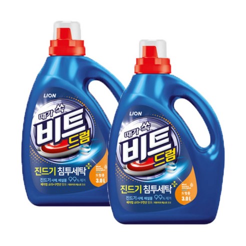   비트 때가 쏙 액체세제 드럼용 본품, 3L, 2개