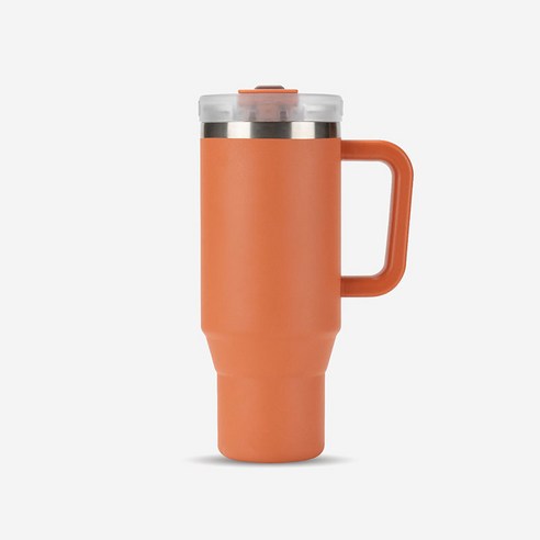 SAHINER 대용량 보온보냉 손잡이텀블러, 1200ml, 오렌지, 1개