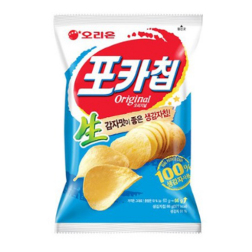 오리온 포카칩 오리지널 66g 5봉지 
과자/초콜릿/시리얼