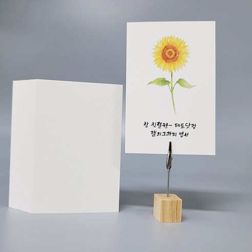 띤또레또 캘리그라피 종이 용지 무지엽서, 50매, 띤또-09-사각-350g-4x6-A6