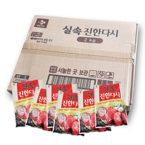 CJ제일제당 실속다시 진한다시 다시다 2kg 6입 1박스