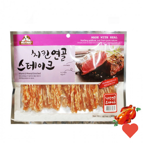 애견 식품 치킨 연골 스테이크 400g