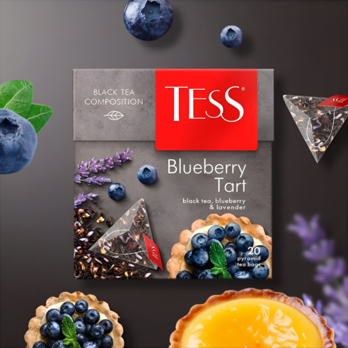 테스 블루베리 삼각티백 36g TESS BLUEBERRY TRIANGULAR TEABAG 36g, 1개, 20개입, 1.8g