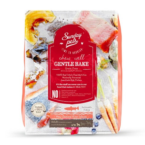 젠틀베이크 그레인프리 연어-어덜트 2.8 lb (1.3kg) 강아지사료 1.3kg